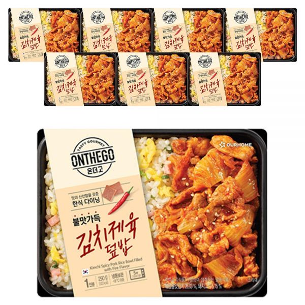 아워홈 온더고 김치제육덮밥 290g 8개 아워홈 온더고 김치제육덮밥, 290g, 8개 : 금잔화모종