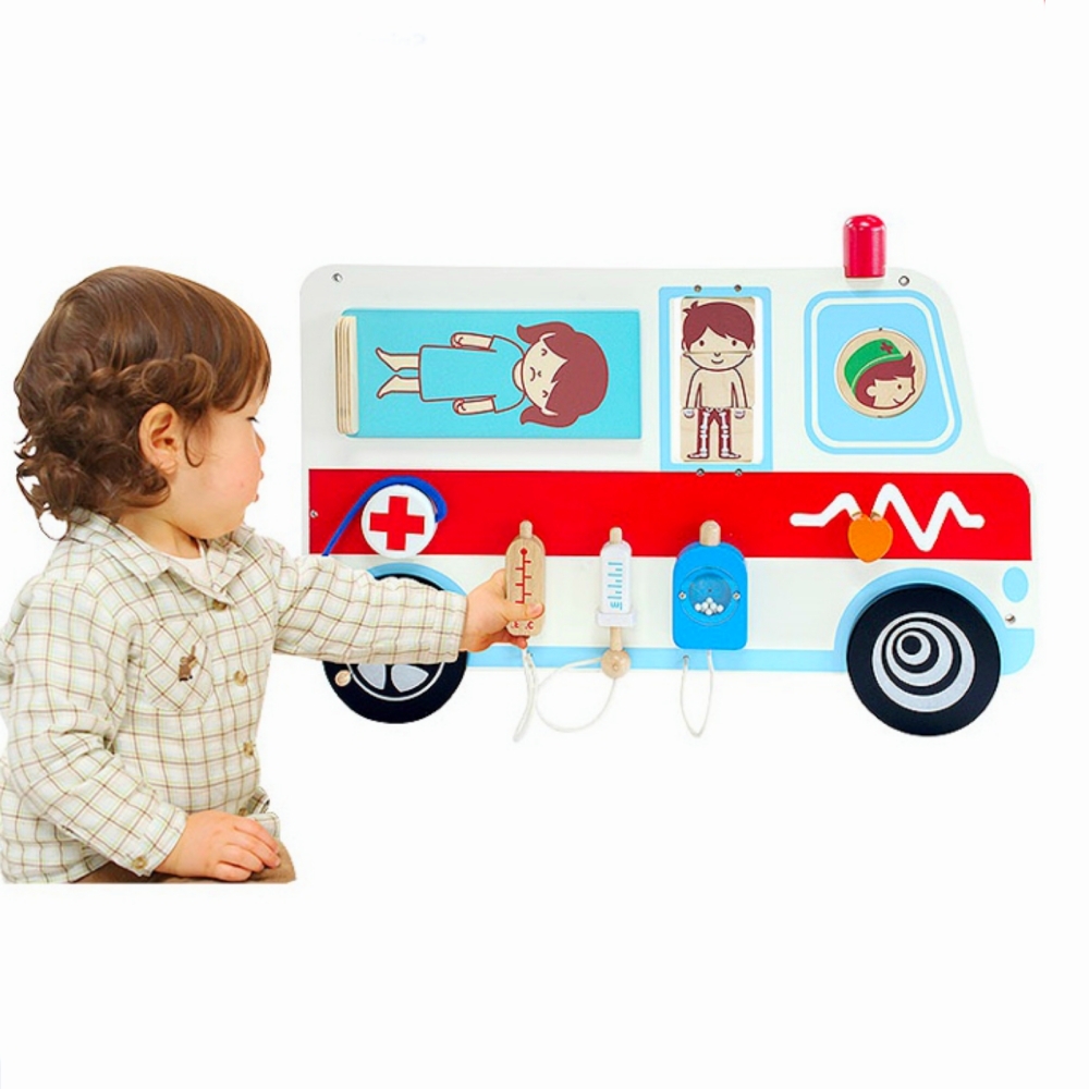 소근육발달구급차장난감 슬라이딩패스만들기키트병원놀이 병원소꿉앰뷸런스장난감 - 상품 이미지