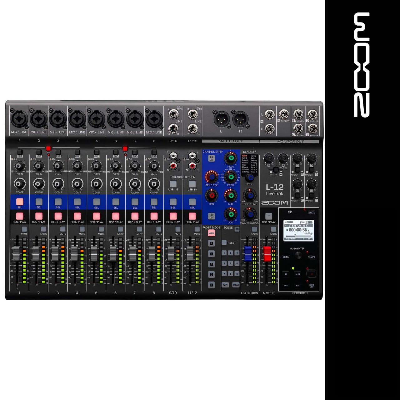 ZOOM LiveTrak L-12 줌 12채널 믹서 오디오 인터페이스 라이브트랙