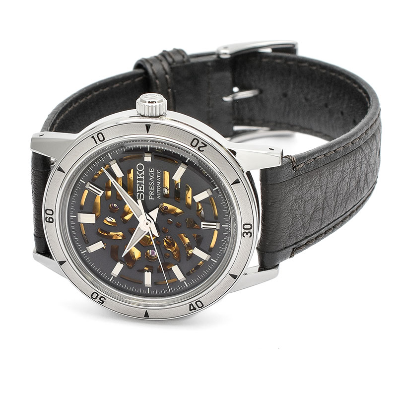 세이코 SEIKO 프레사지 오토매틱 오픈하트 블랙 SARY257 남성 손목 드레스 시계 - 상세 이미지 5