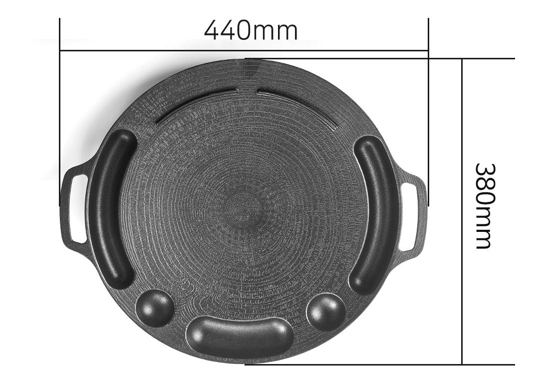 대디스타 인덕션 국산 통주물 점보 그리들 38cm + 전용가방 티타늄코팅 본사몰직영 이미지 8