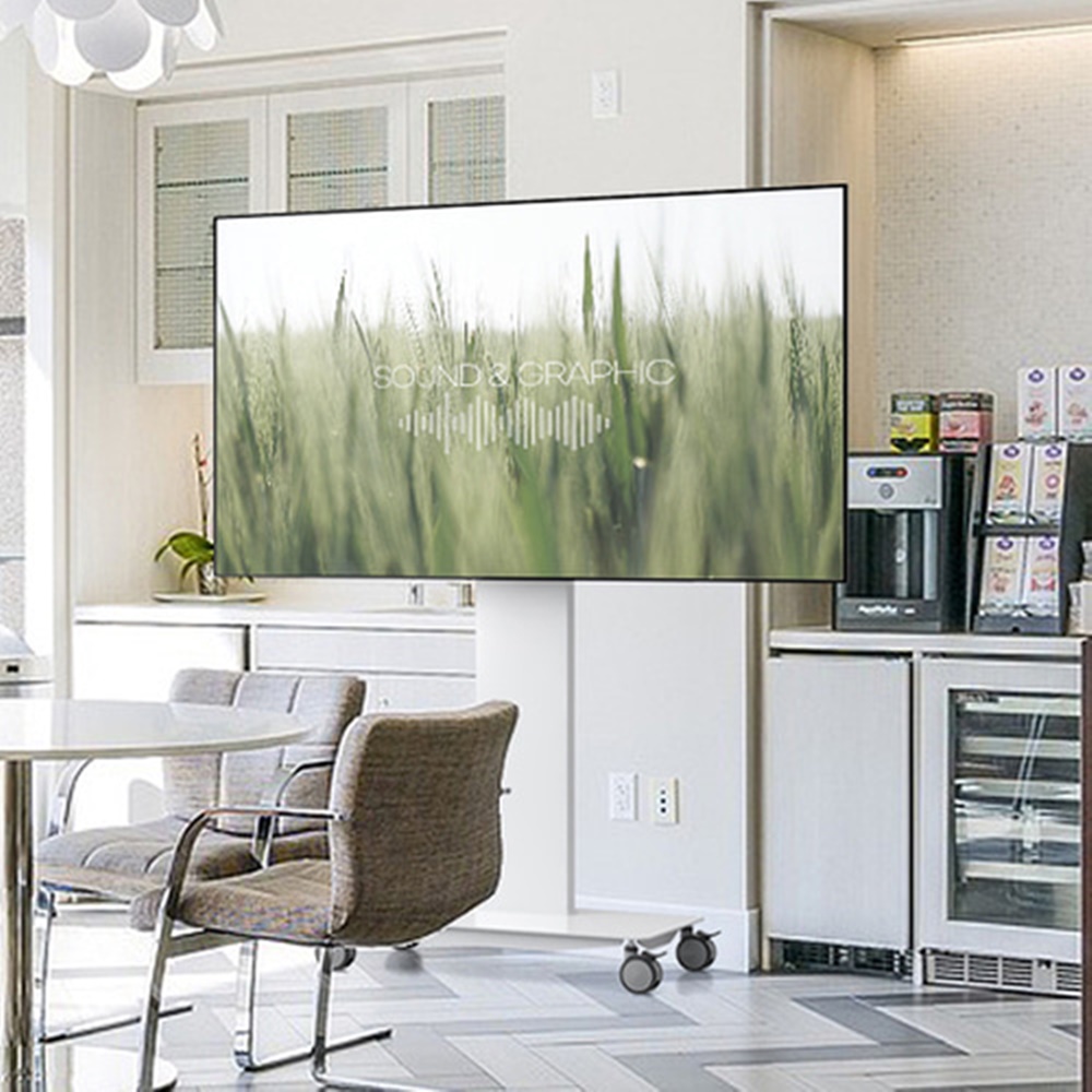 전자칠판 스탠드 삼성 LG 호환 대형 이동식 TV 거치대 218cm (86인치) - 상세 이미지 3