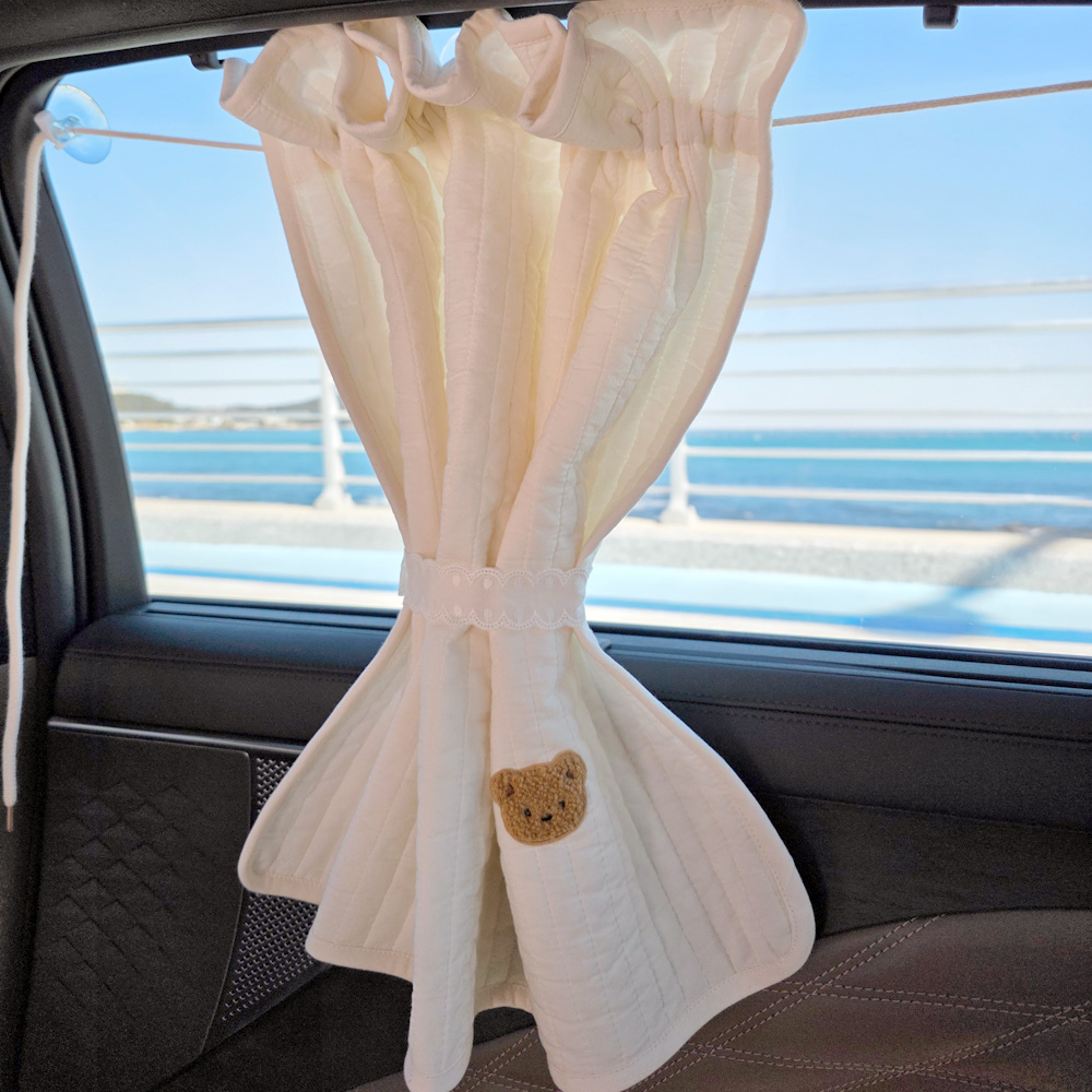 누빔 아기 차량 햇빛가리개 자동차 커튼