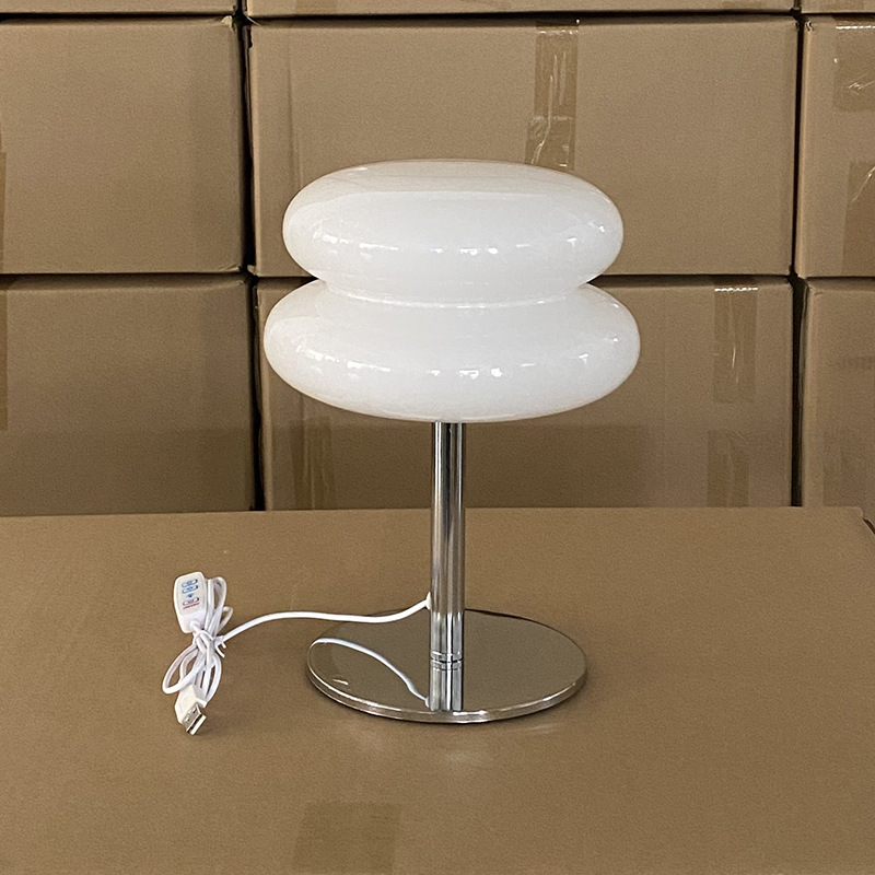 3색 무드등 밝기조절 바우하우스 탁상용 미니 구름 모양 램프 usb 플러그형 수면등 - 상세 이미지 4