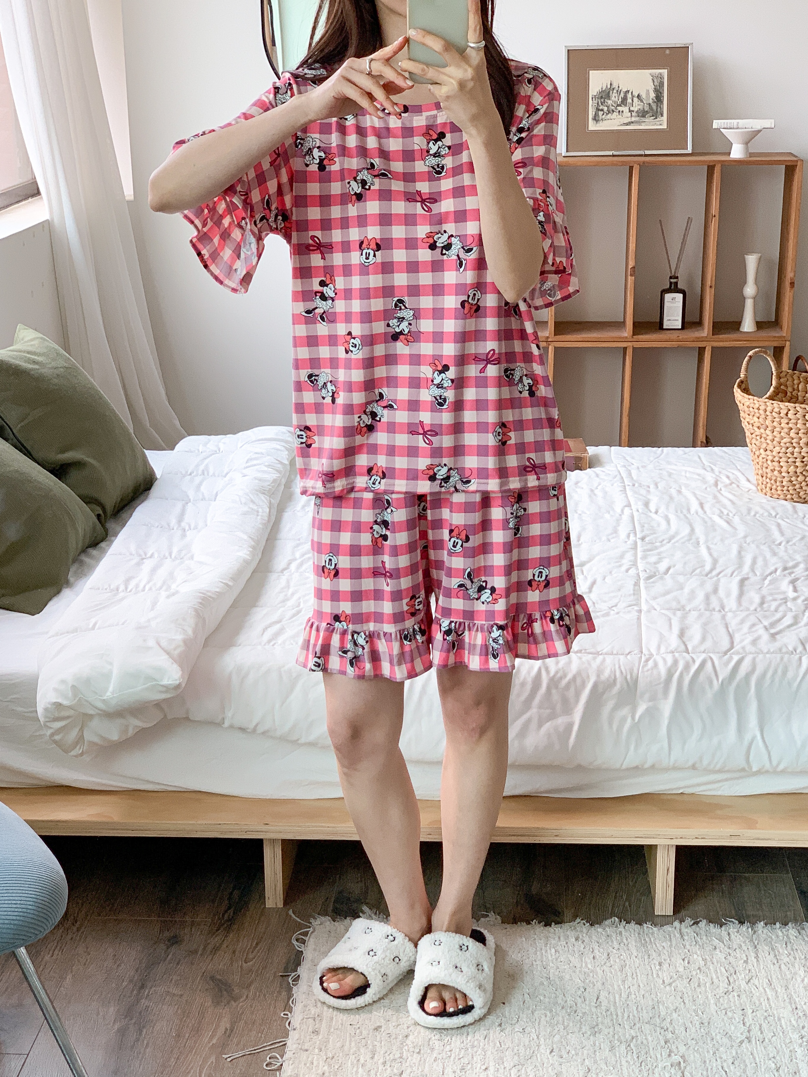 (무배)디즈니 러블리 마리 데이지 미니 프릴 반팔 반바지 빅사이즈 여름 여성 잠옷 상하세트 상세 이미지 35