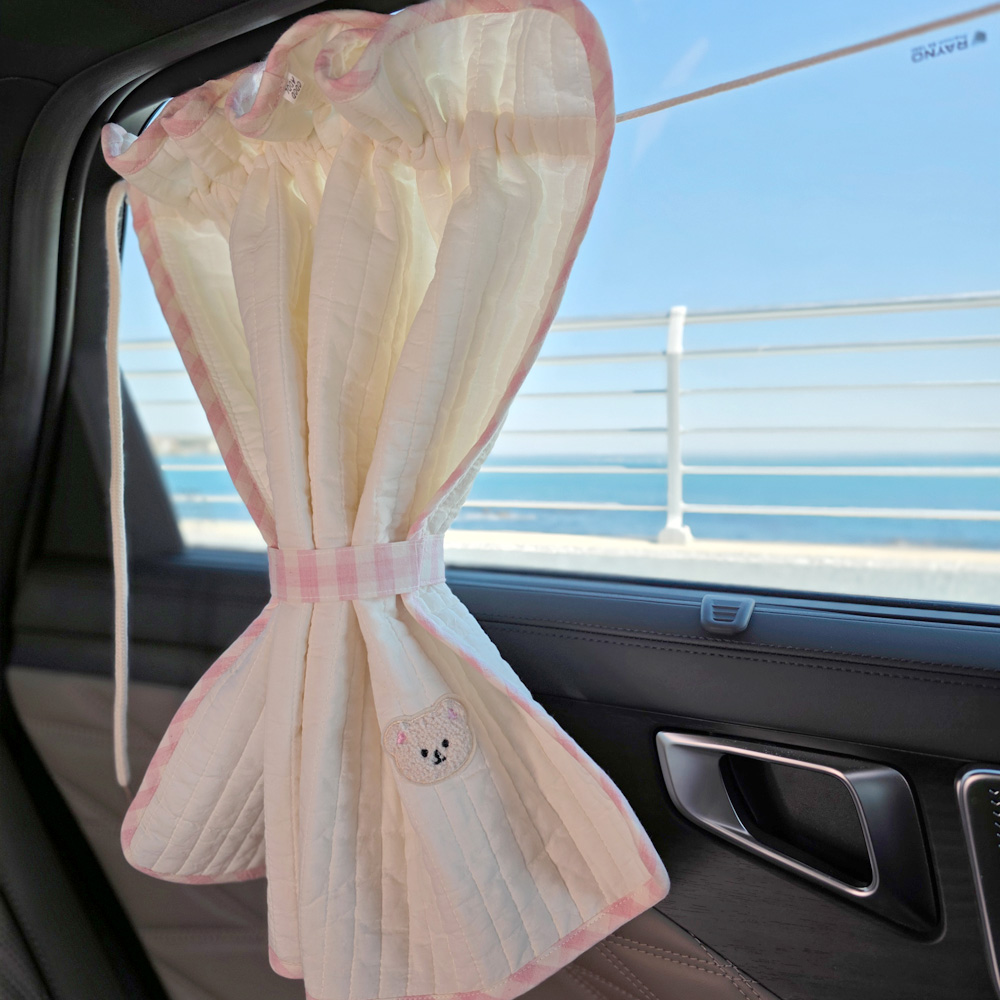 누빔 아기 차량 햇빛가리개 자동차 커튼