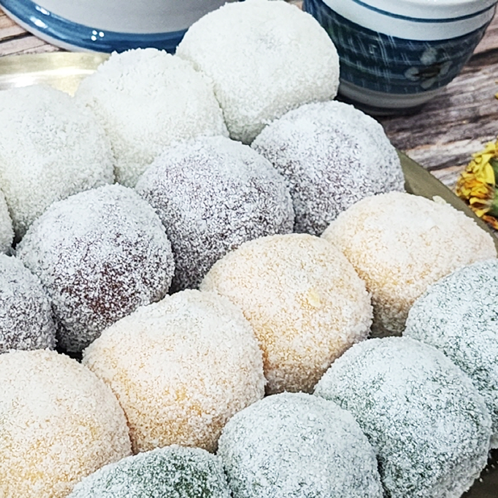 30년전통 찹쌀모찌떡 맛집 4색 4미 왕찹쌀떡 팥앙금떡 택배 55g 20개세트 - 상세 이미지 4