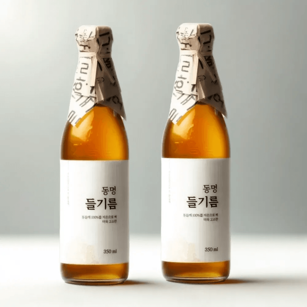 동명 저온 압착 고소한 통들깨100% 방앗간 들기름, 350ml, 2개 : 앙쥬마인