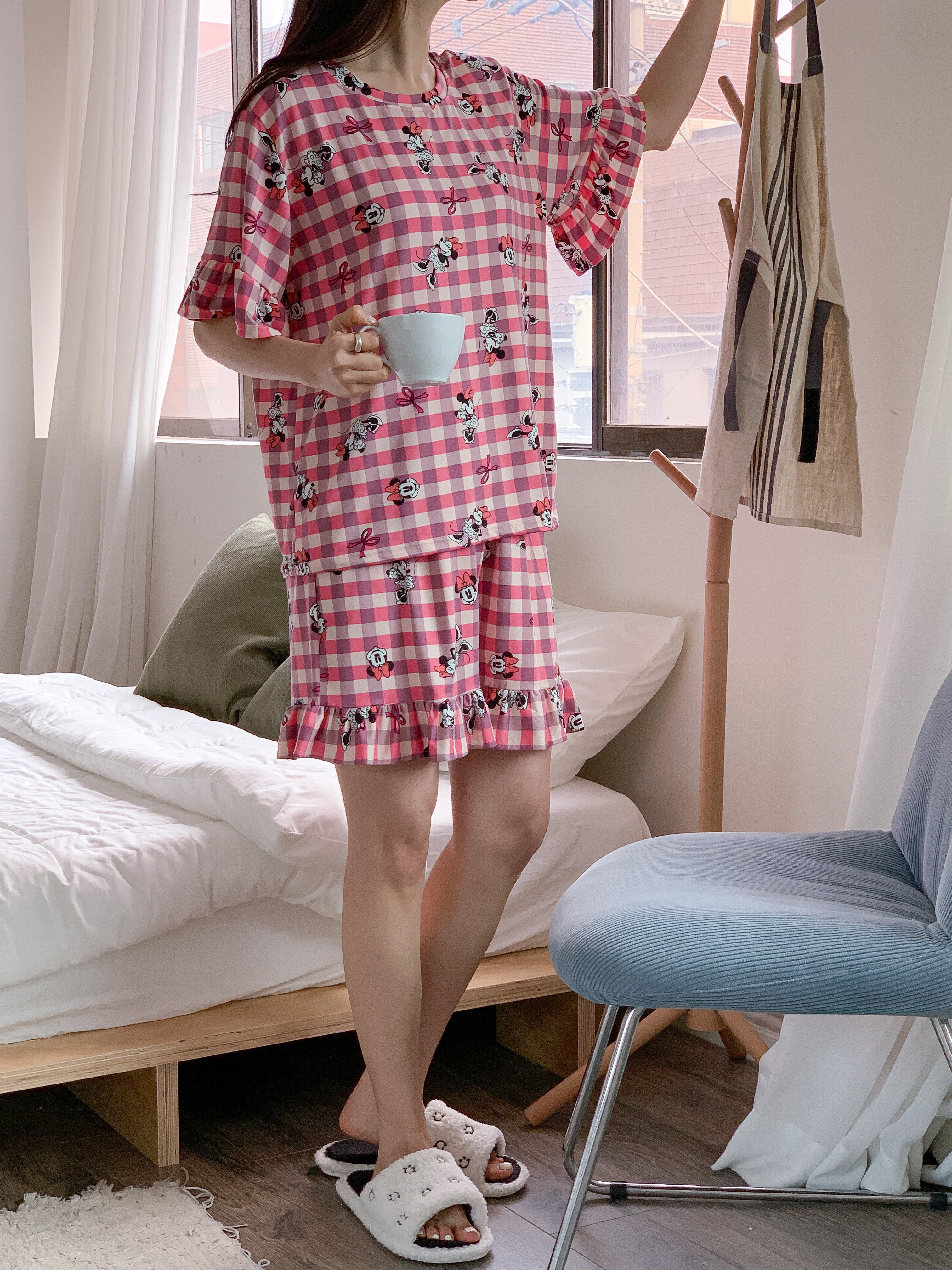 (무배)디즈니 러블리 마리 데이지 미니 프릴 반팔 반바지 빅사이즈 여름 여성 잠옷 상하세트 상세 이미지 29