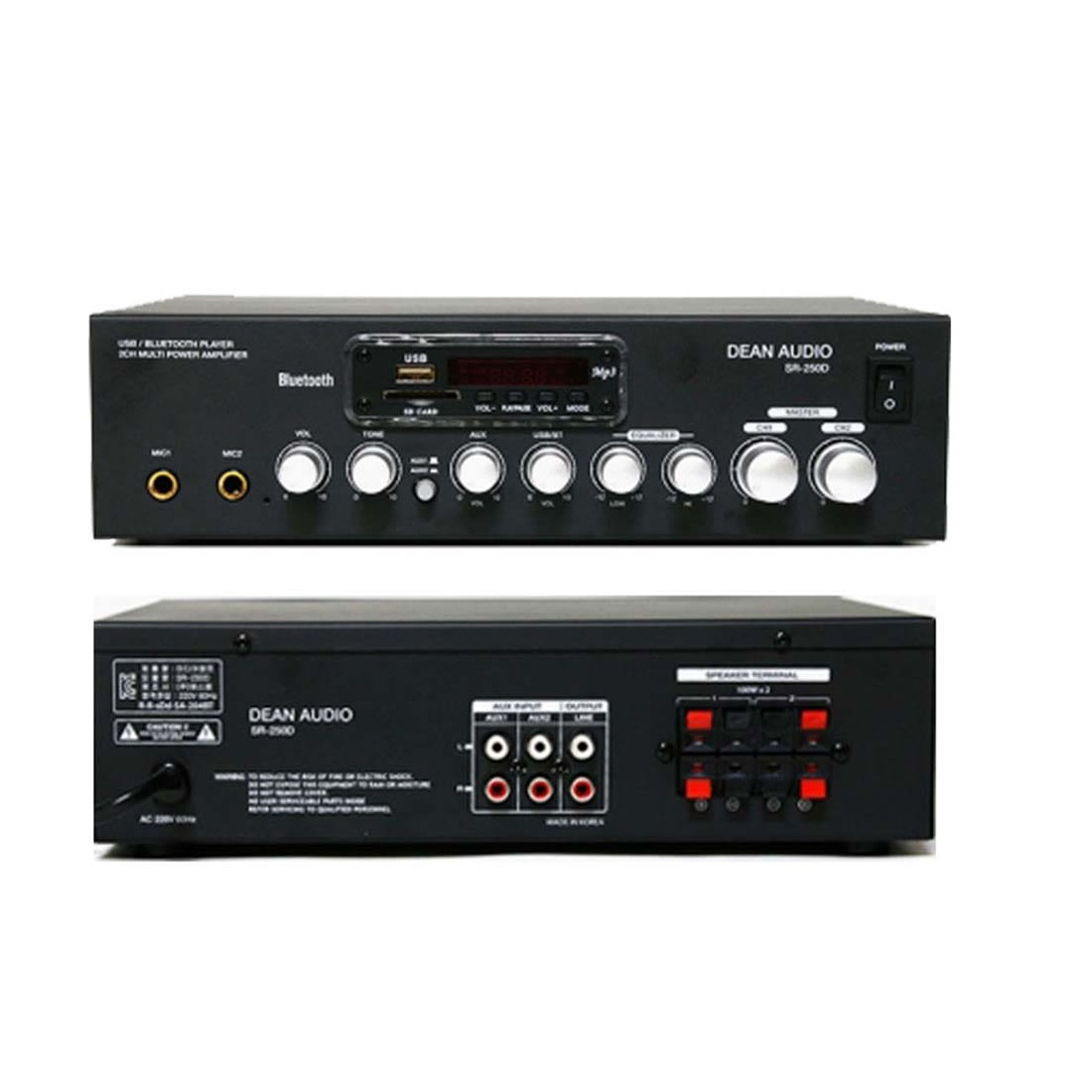 블루투스앰프 4채널 매장 카페 업소용 앰프 DEAN AUDIO SR-250D 200W 제품 이미지