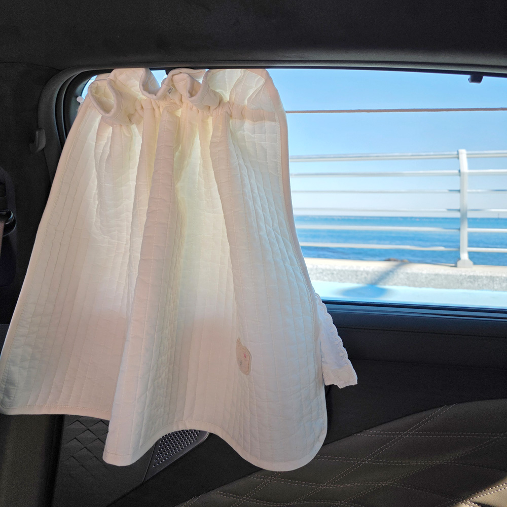 누빔 아기 차량 햇빛가리개 자동차 커튼