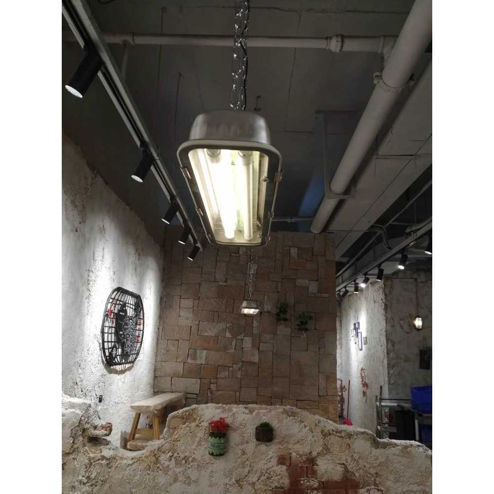 인더스트리얼조명 철제 인테리어 빈티지 천장등 카페 실버/T8 3000K 18W : 티에스커넥트24