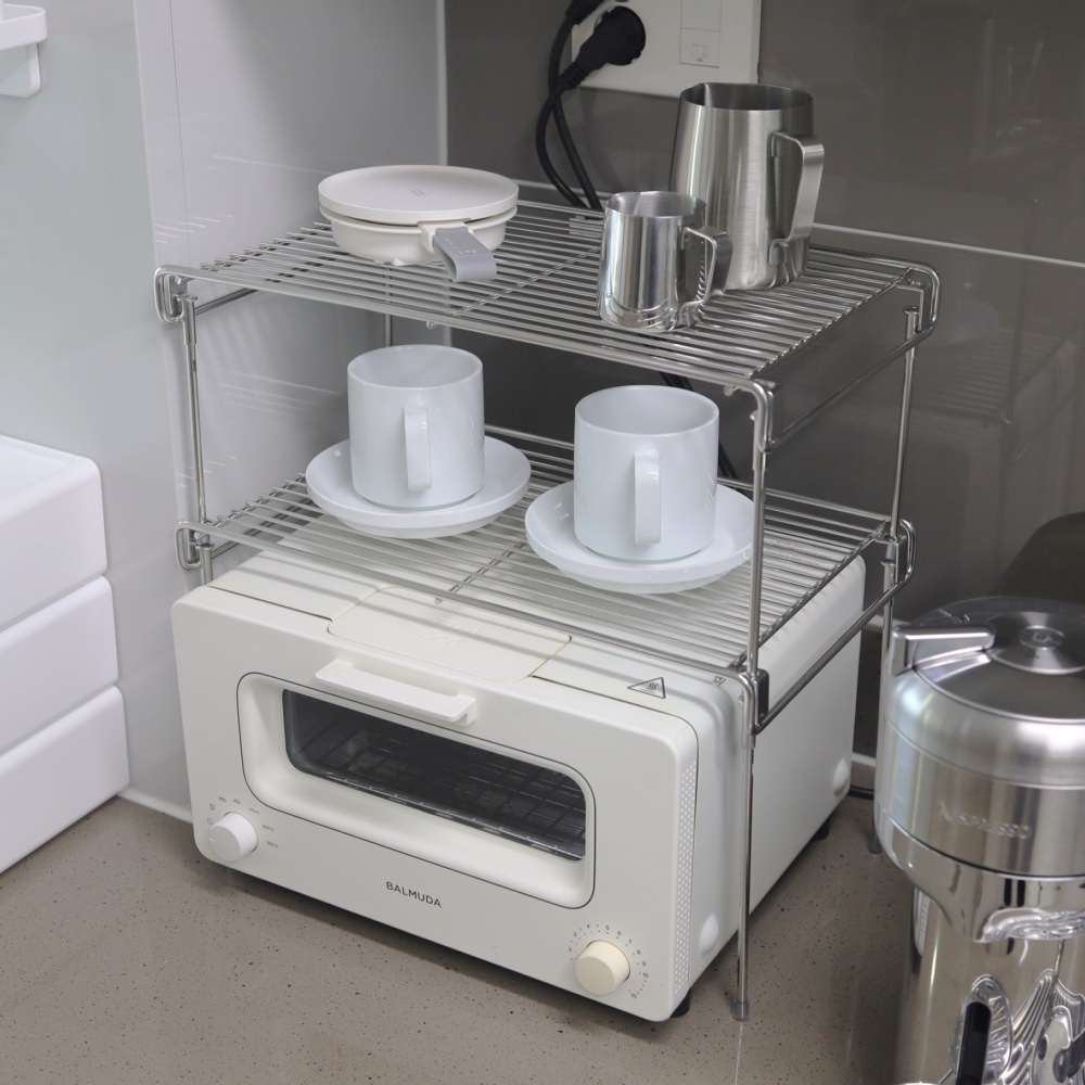 스텐 304 토스터랙 2단 세트 주방 선반