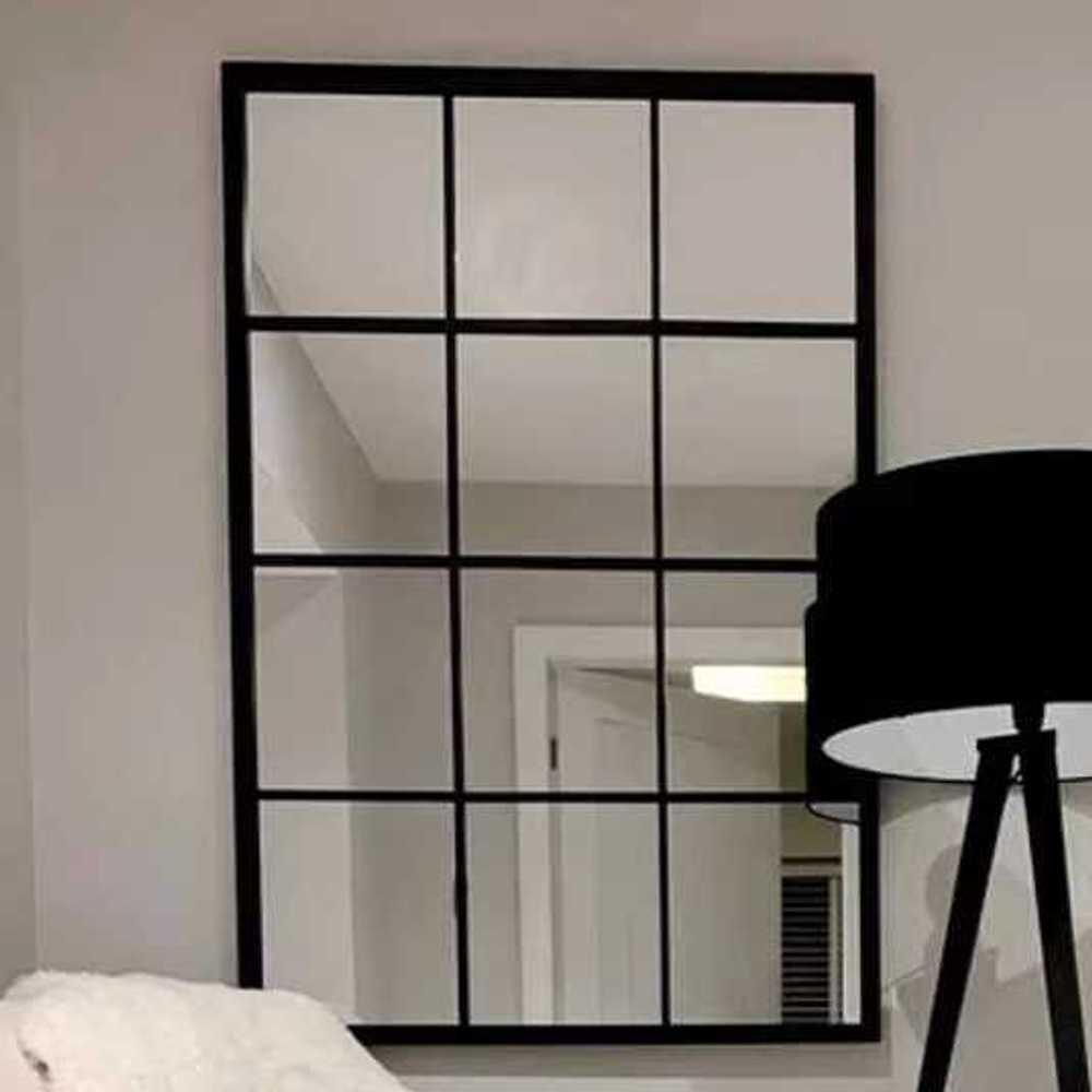 전신거울 사각 창문형 대형 와이드 카페 현관 빈티지 120x80CM - 상품 이미지