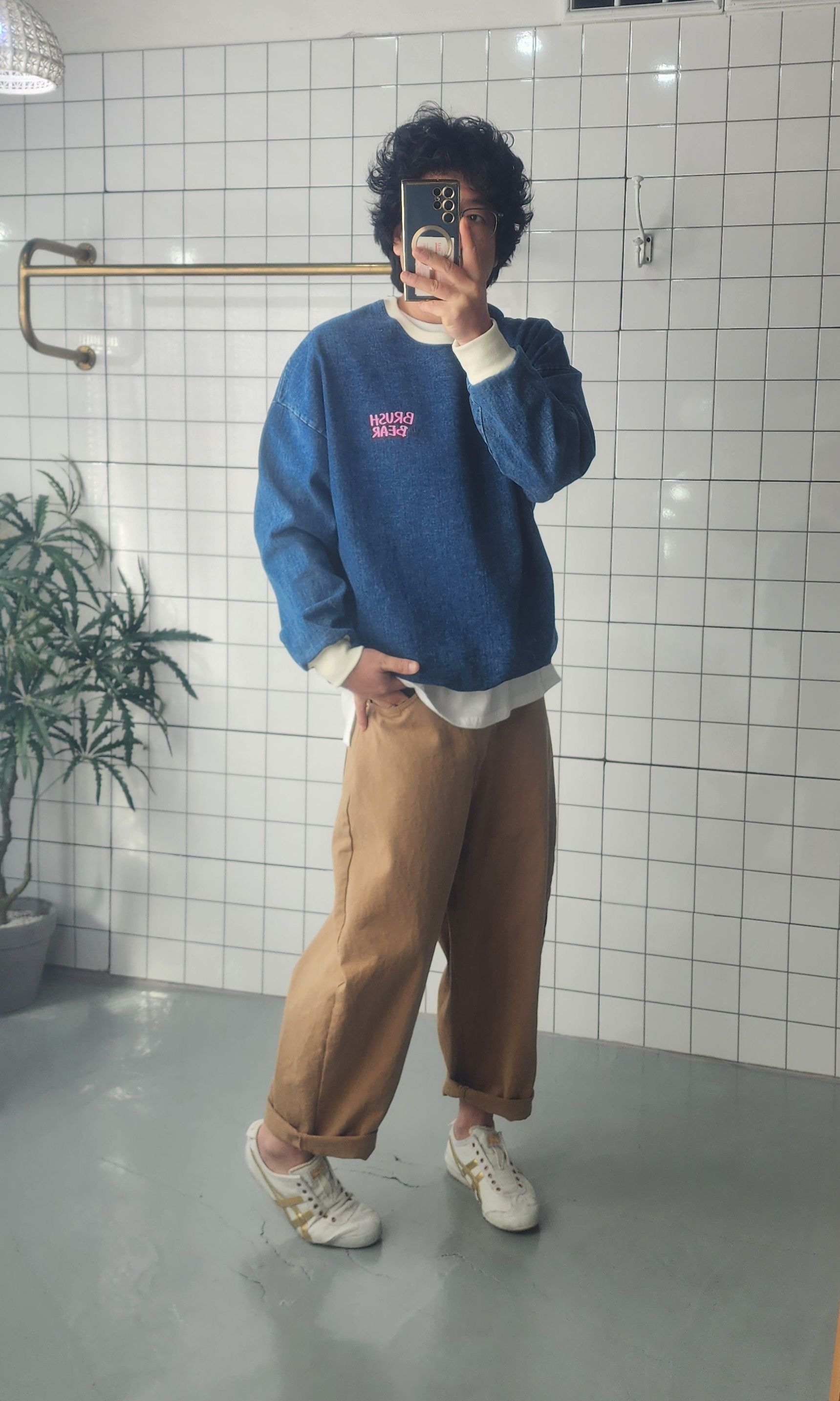 데님 그레피티 청 맨투맨 - 상세 이미지 5