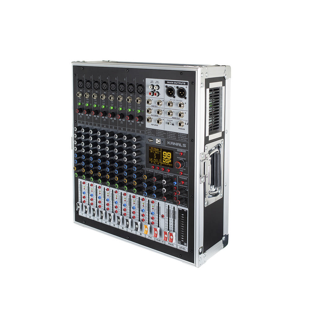 카날스 BKT-1400H 8채널 블루투스 파워드믹서 이펙터 랙 하드 케이스 이동식 1400W
