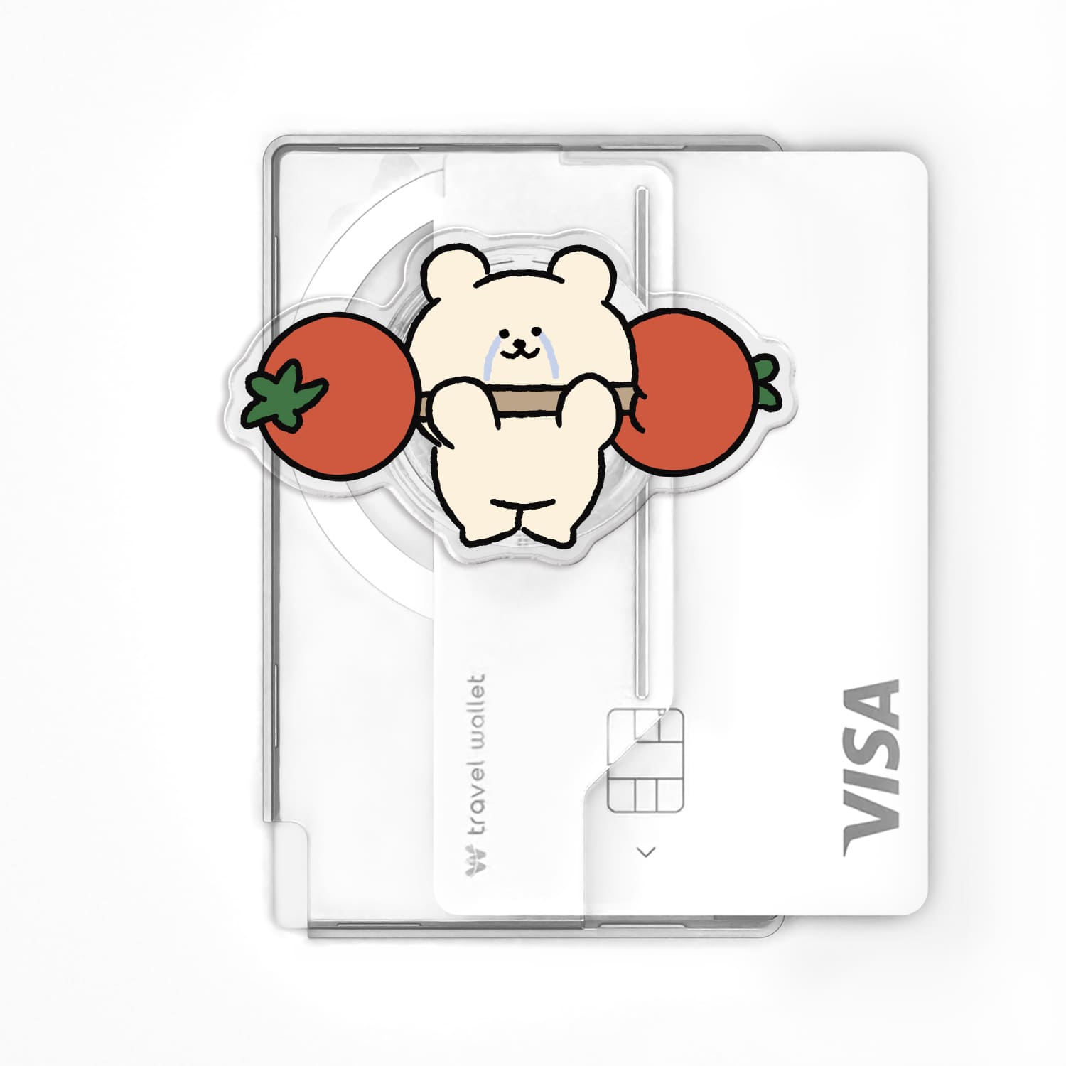 168cm 맥세이프 그립톡 카드지갑 올인포켓 토마토 아령 곰찌