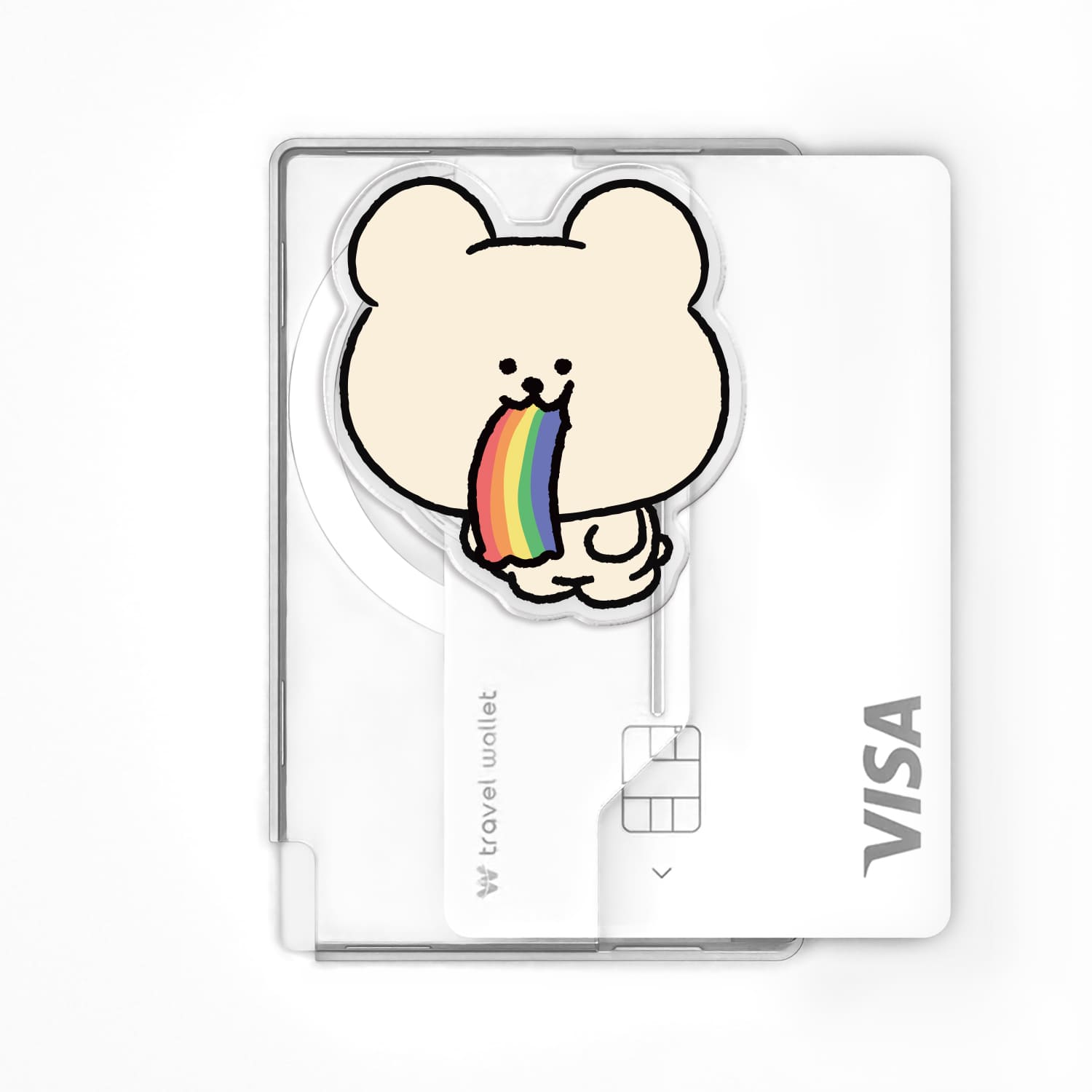 168cm 아이폰 맥세이프 카드지갑 그립톡 올인포켓 웩 곰찌