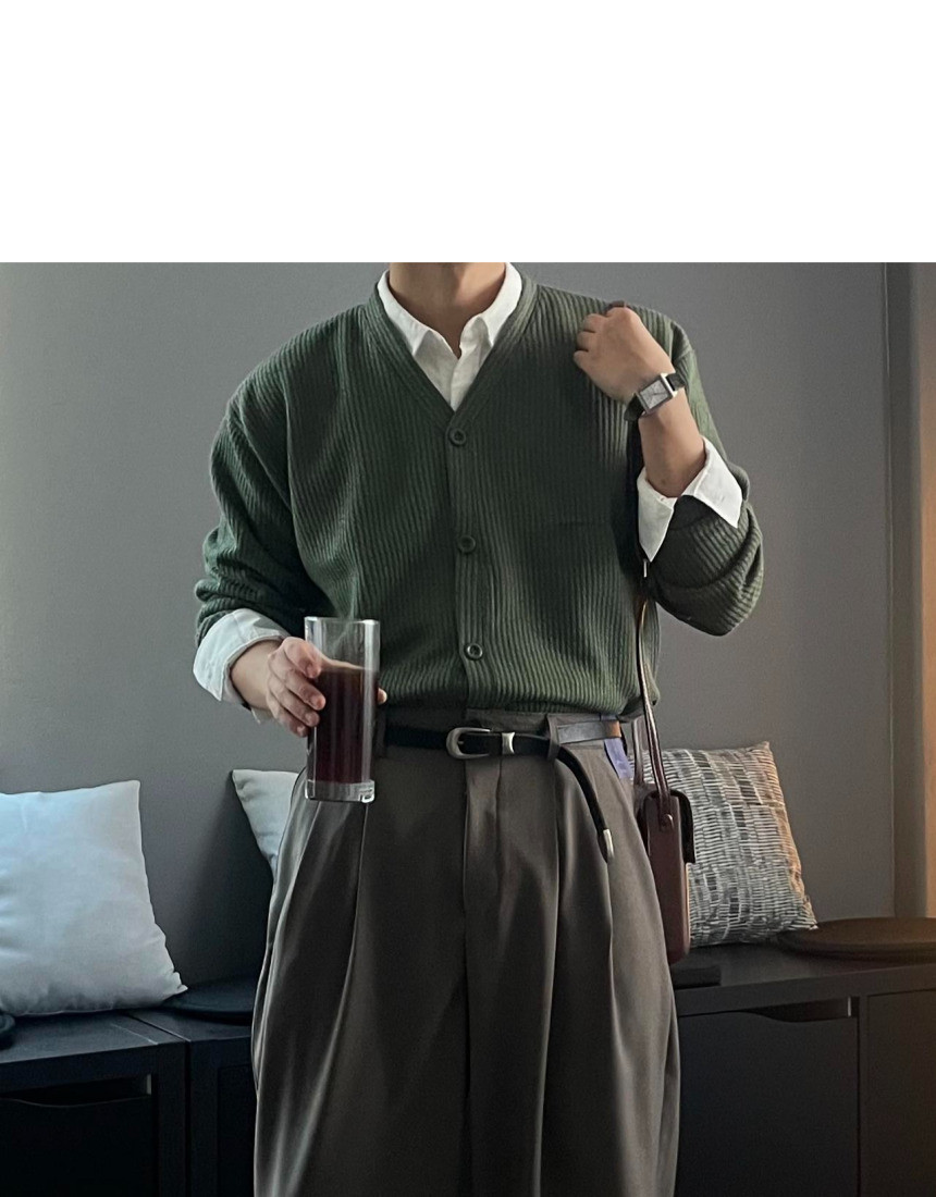 소프트 브이넥 가디건 6color 봄 가을 간절기 얇은 오버핏 상세 이미지 63