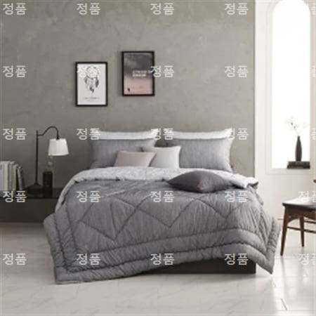 [알레르망] 데런2 차렵이불 D 2종세트B 그레이(리버서블)