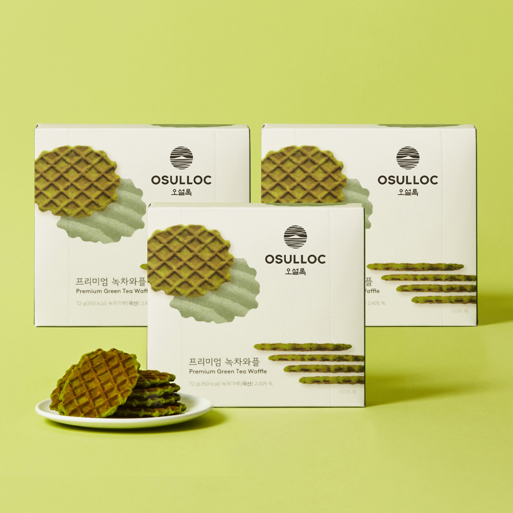 [본사직영]오설록 프리미엄 녹차와플 3개 묶음