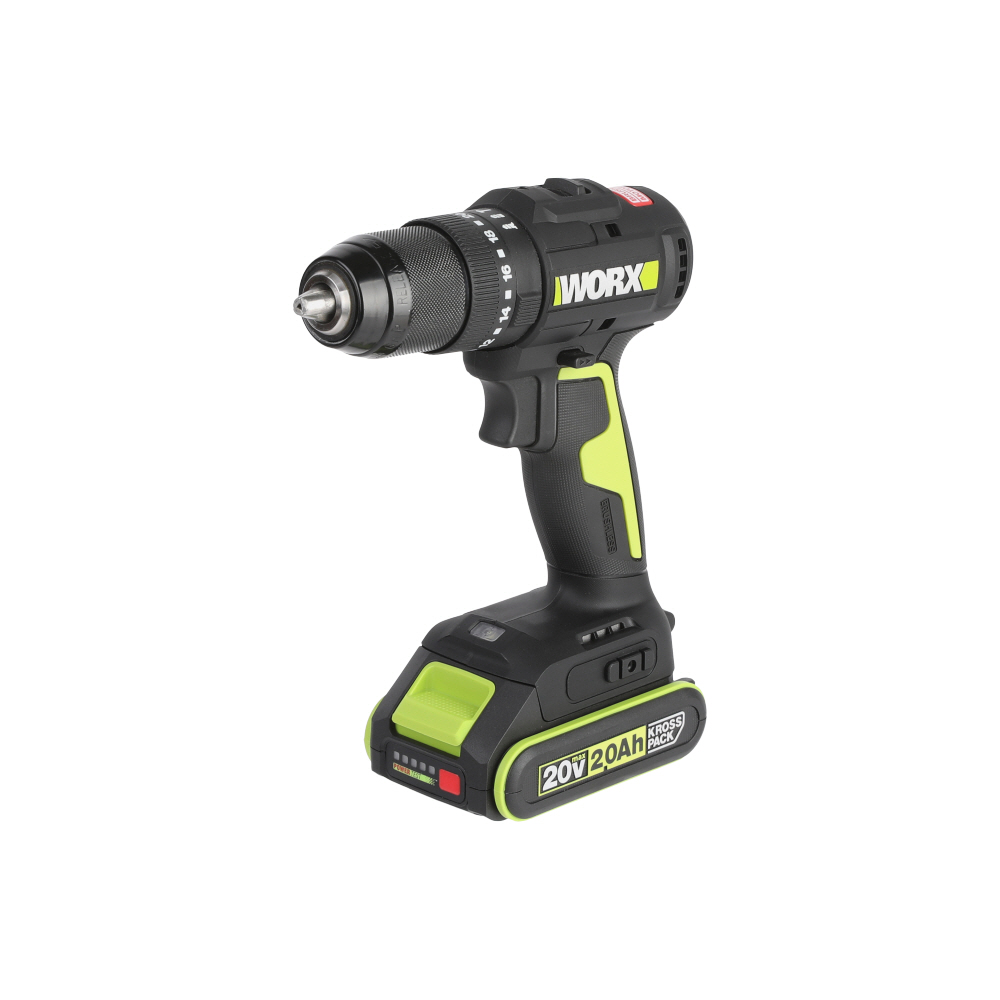 웍스 충전 해머 드릴 함마 20V 2.0Ah 배터리2개 BL WE216