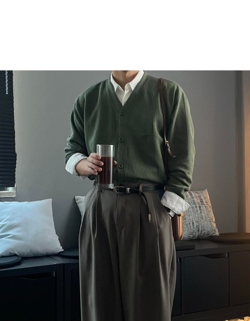 소프트 브이넥 가디건 6color 봄 가을 간절기 얇은 오버핏 상세 이미지 62