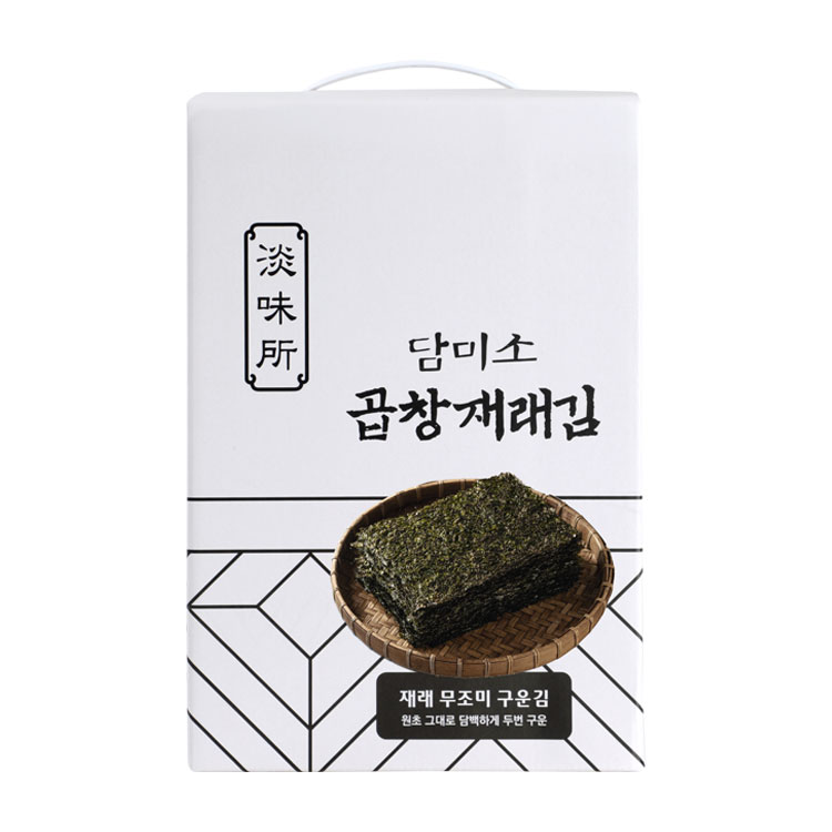 담미소 재래 무조미 구운김 반속 / 전장김 5봉,50장 / 전남 무안 도리포 지주식 곱창김