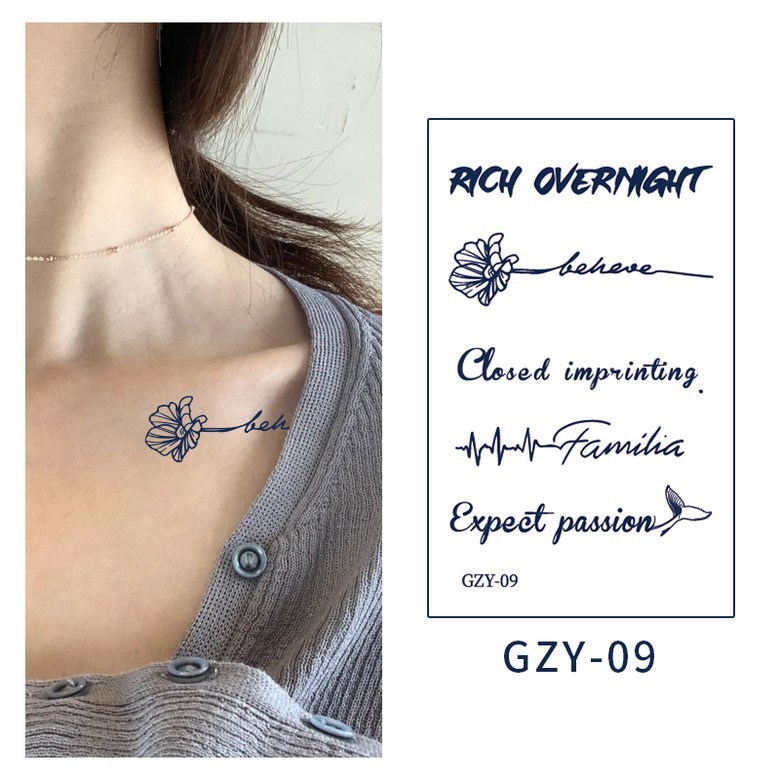 MIRWAY 2주지속 반영구 타투스티커 MWA001 헤나문신 이미지 3