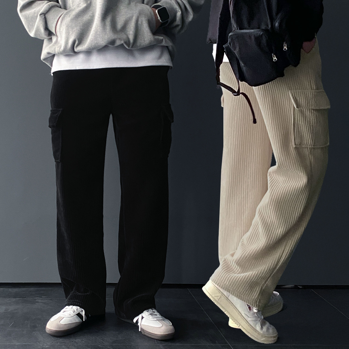 남성코듀로이팬츠 골덴바지 카고바지 - 상품 이미지