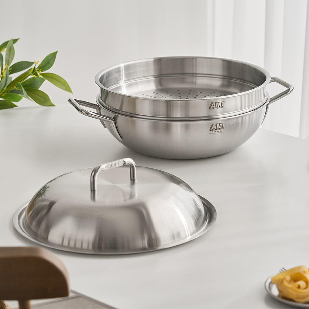 AMT 샤프 32cm 파티웍 316Ti 스텐 통5중