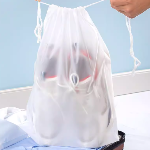 여행용신발주머니 여행용신발파우치 방수 반투명 워시백 복조리 소형10매 - 상세 이미지 3