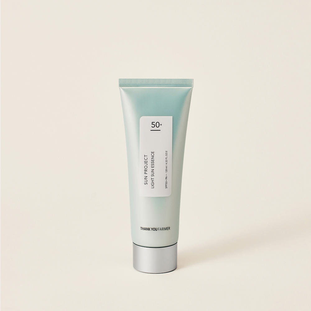 땡큐파머 선 프로젝트 라이트 선 에센스 120ml (대용량) SPF50+/ PA+++ / 유기자차 지복합성추천 - 상품 이미지