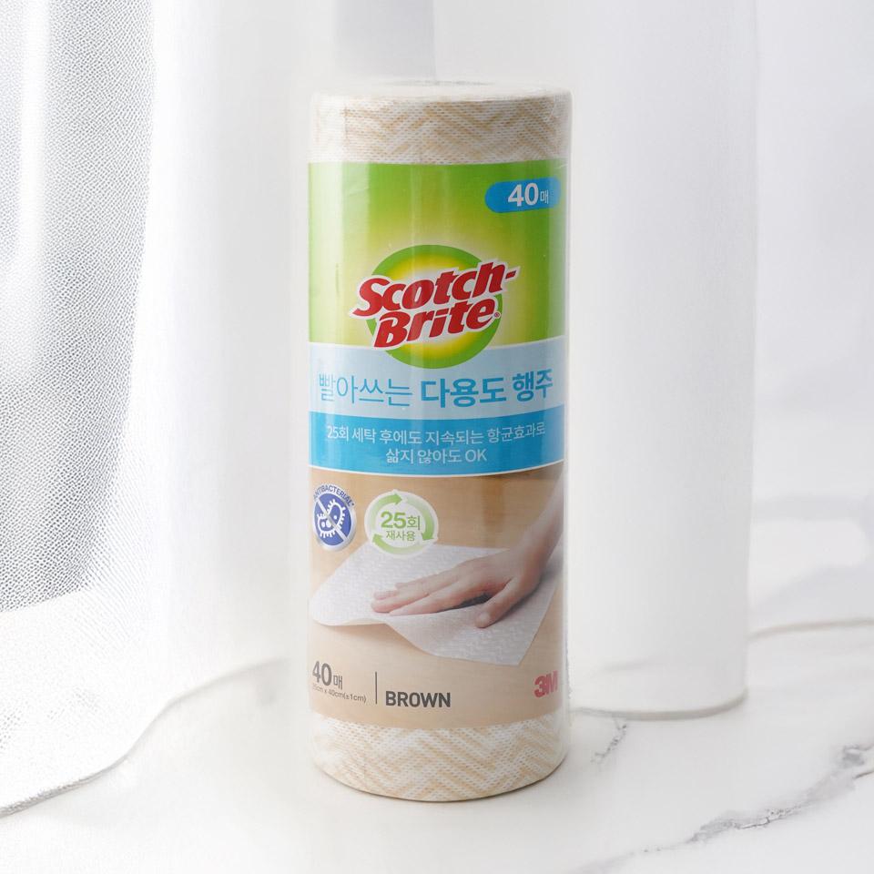 메가마트 3M 빨아쓰는 다용도행주 브라운 40매 - 상품 이미지