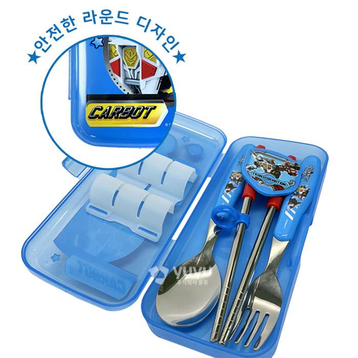 헬로카봇 수저세트 젓가락 스푼포크 무소음 수저케이스 어린이 유아 휴대용 아동 이미지 7