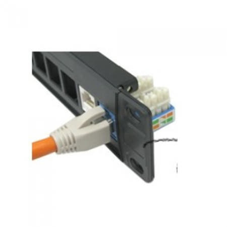[라인업시스템]LANstar 블랭랭크 패치판넬 19인치 랙타입 24포트 LS-PLKP-24BK