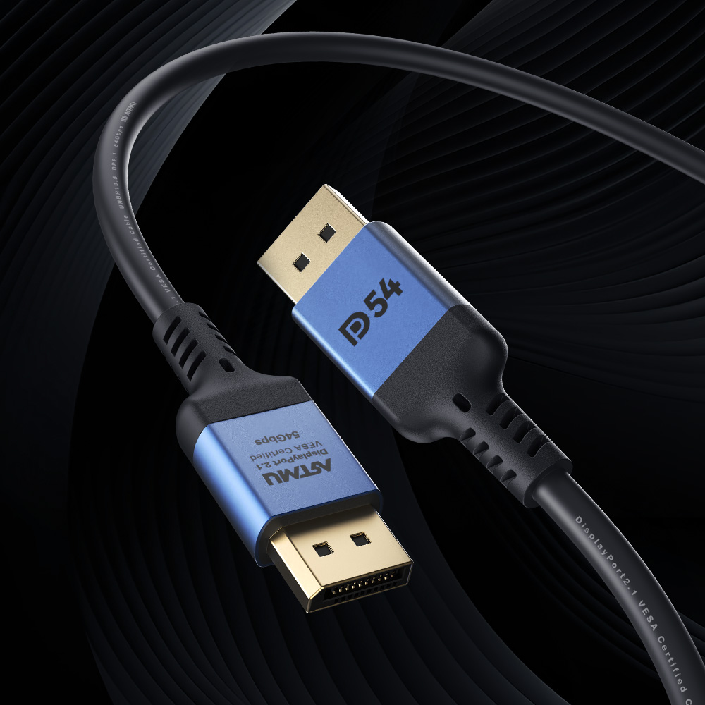 VESA 인증 DP to DP 2.1 DP54 16K DisplayPort 케이블 메탈 1m
