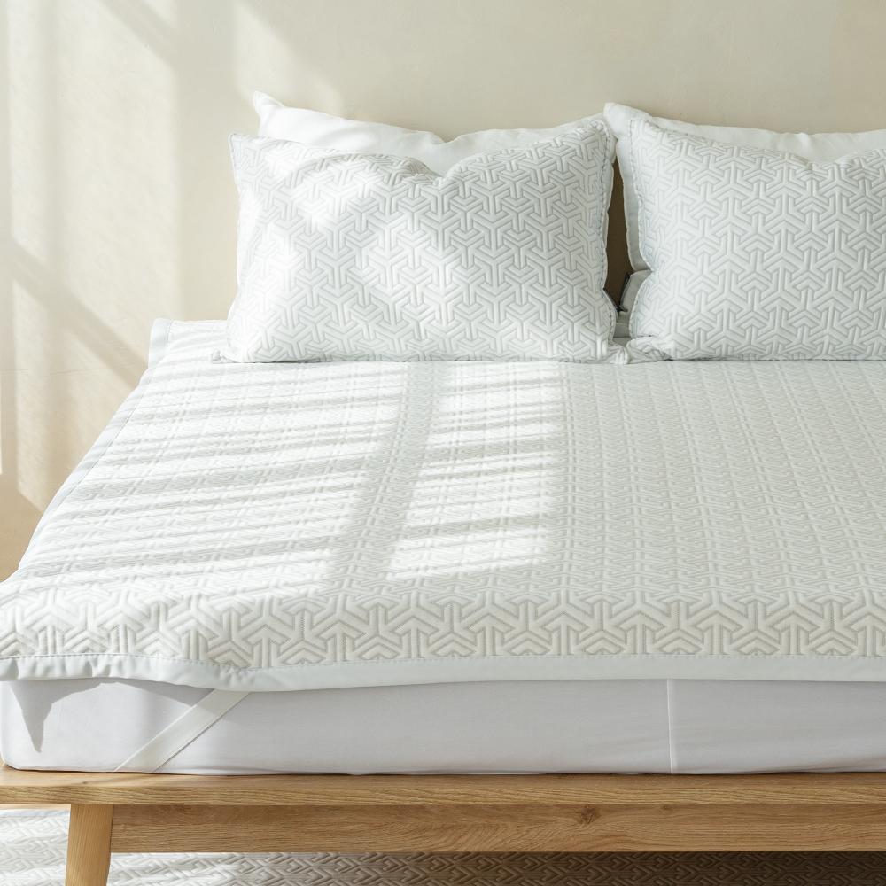 듀라론 쿨 냉감 밴드형 여름 침대 냉감패드 타입A/지오(ZIO), Q.K(퀸.킹겸용)