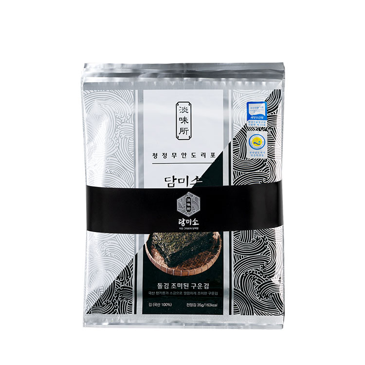 담미소 돌김 반반맛 구운김 한속/ 전장김10봉,100장/ 전남 무안 도리포 지주식 곱창김