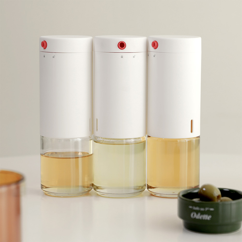 심플화이트 유리오일병 오일병추천 올리브오일병 참기름병 소스병 280ml 3P - 메인 이미지