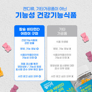 닥터포이 웰키커 칼슘 비타민D 어린이 구미 60구미 (1개월분) 꾸미 키... 맛있게 먹은 솔직 후기 - 상품 이미지 3