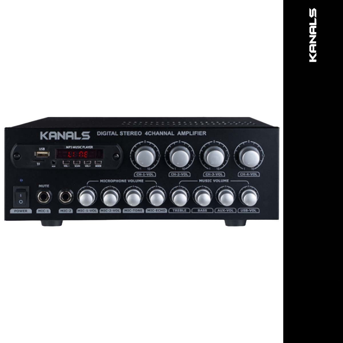 4채널 매장용 앰프 320W 카페 매장 블루투스 미니앰프 카날스 EMA196