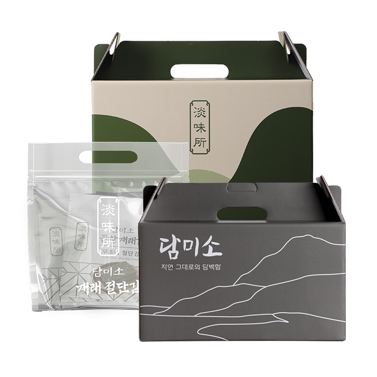 담미소 재래 미니김 절단김 선물세트 / 한입크기로 자른 전남 무안 도리포 지주식 곱창김