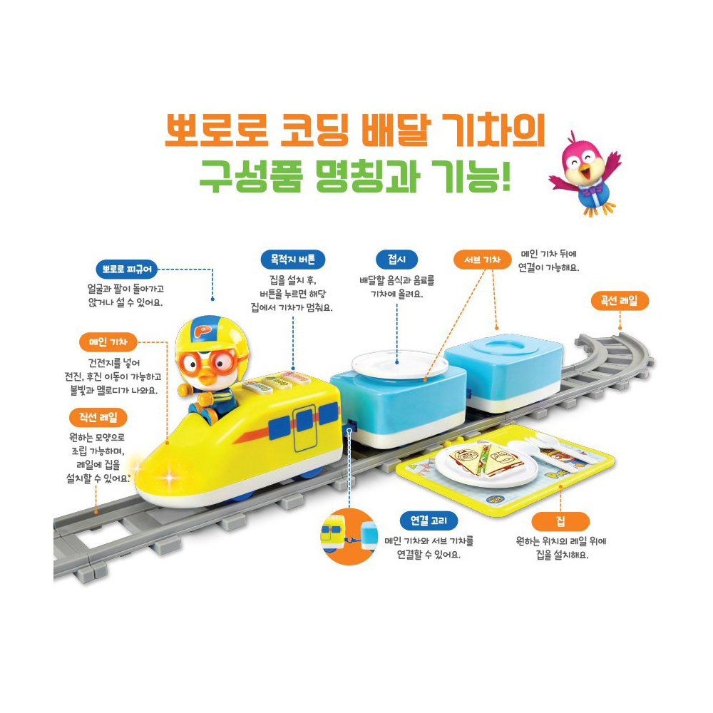 뽀로로 코딩 배달 기차놀이 레일 움직이는 장난감 4세남아선물 - 상세 이미지 5