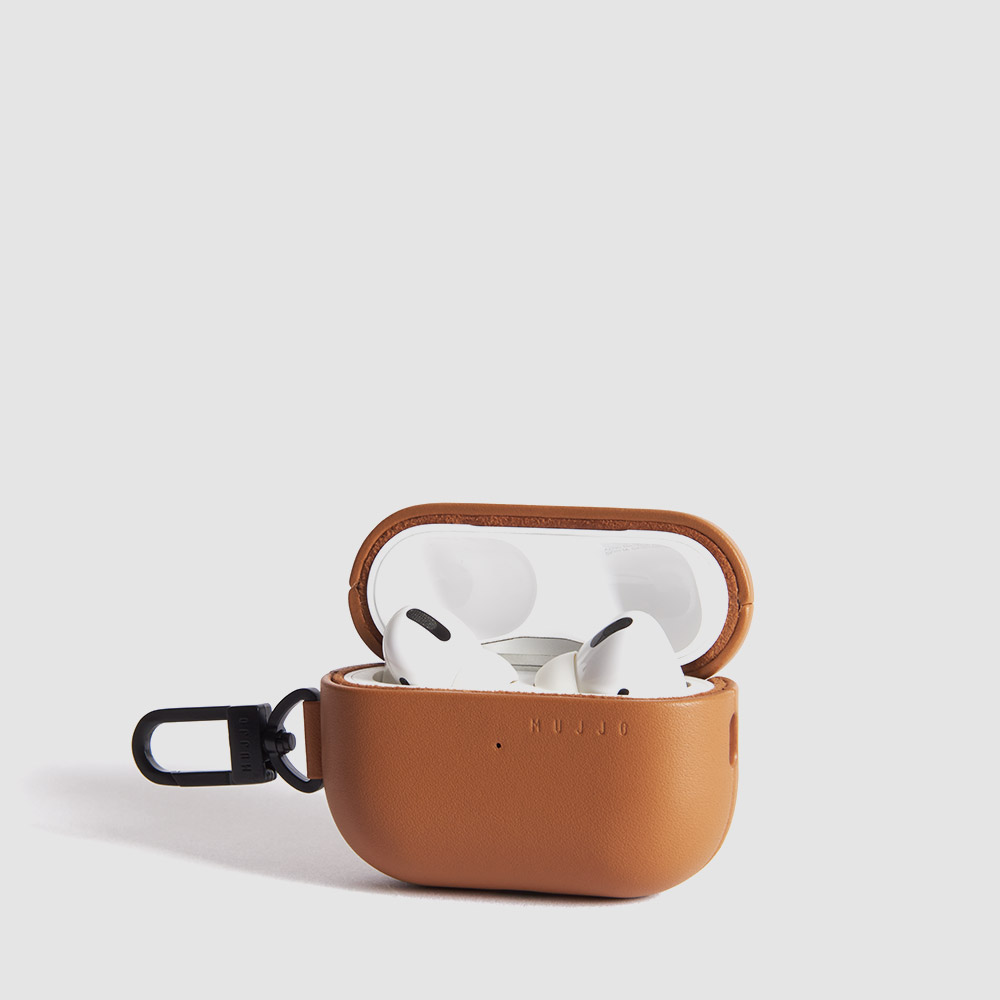 무쪼 에어팟 프로 2 세대 가죽 케이스 - 탄