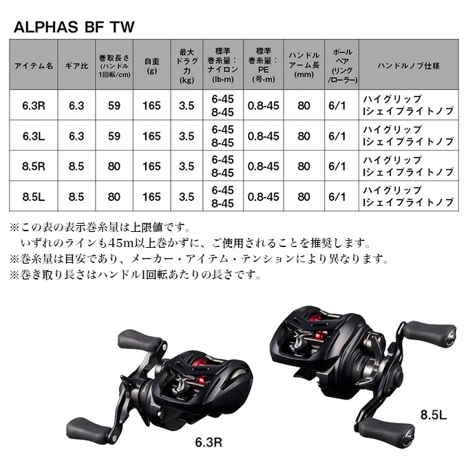 다이와 DAIWA 25 알파스 BF TW 8.5L 베이트피네스릴 왼쪽 좌핸들 2025 모델 - 상세 이미지 3