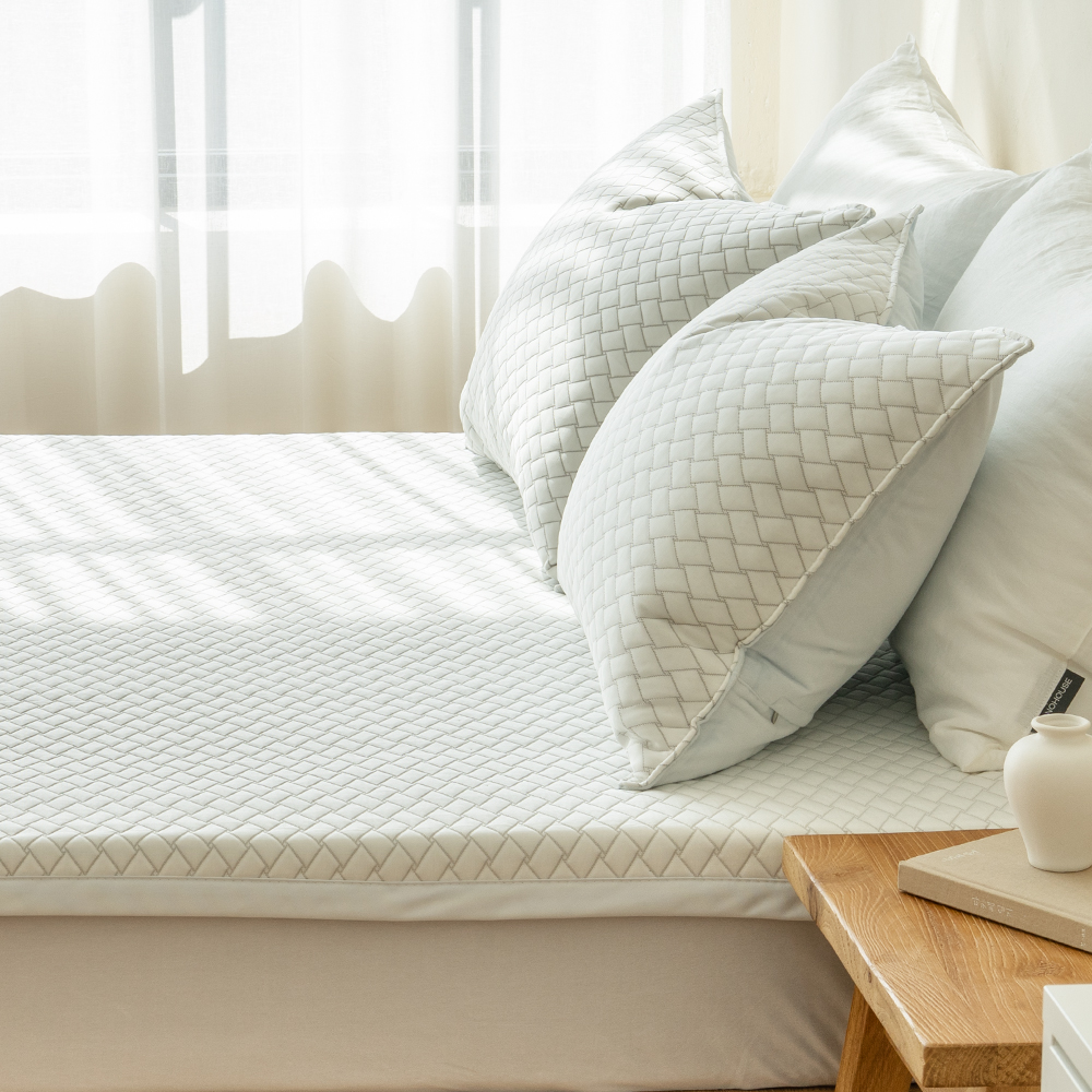 듀라론 쿨 냉감 밴드형 여름 침대 냉감패드 타입B/바스켓(BASKET), Q.K(퀸.킹겸용)