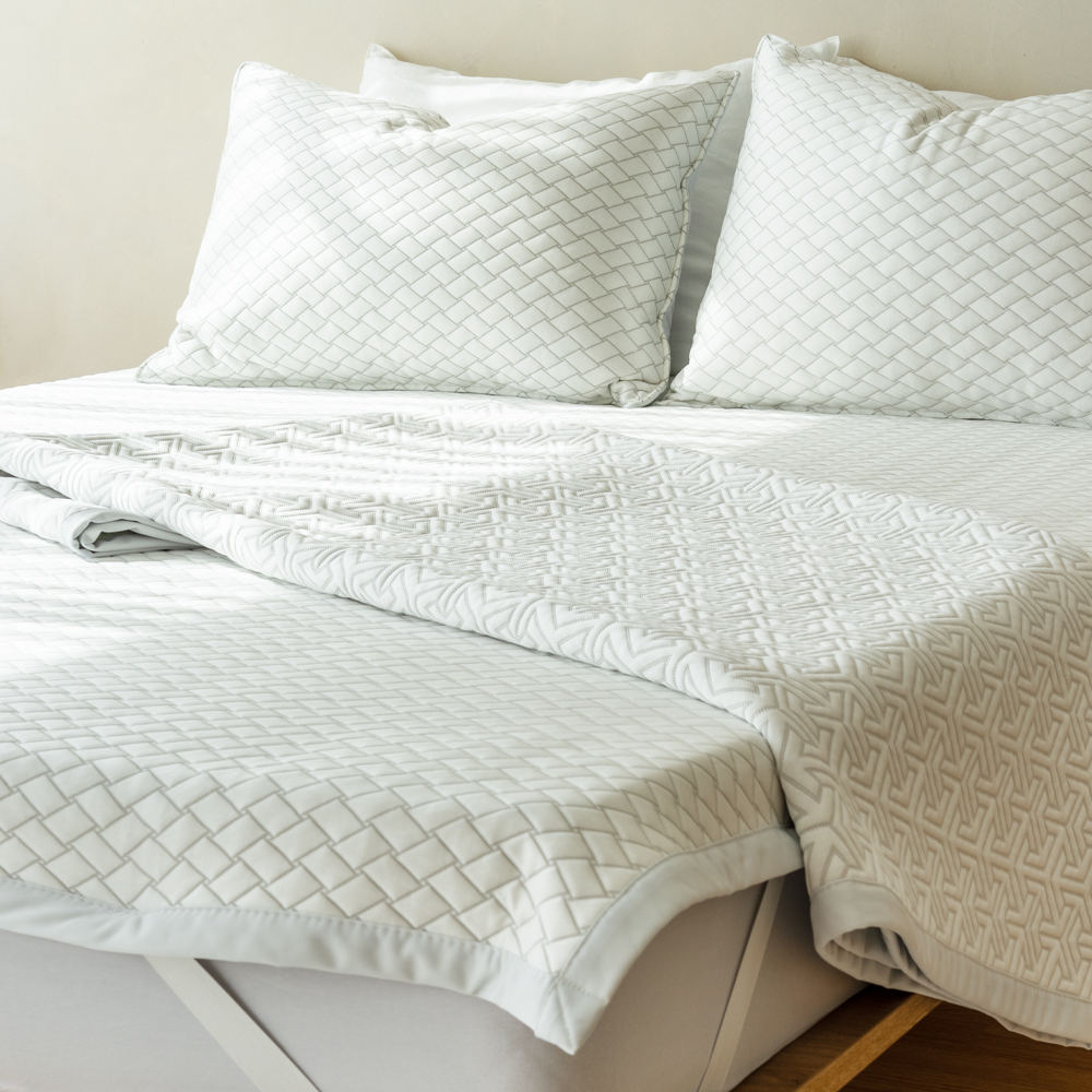 듀라론 쿨 냉감 밴드형 여름 침대 냉감패드 타입A/지오(ZIO), Q.K(퀸.킹겸용)