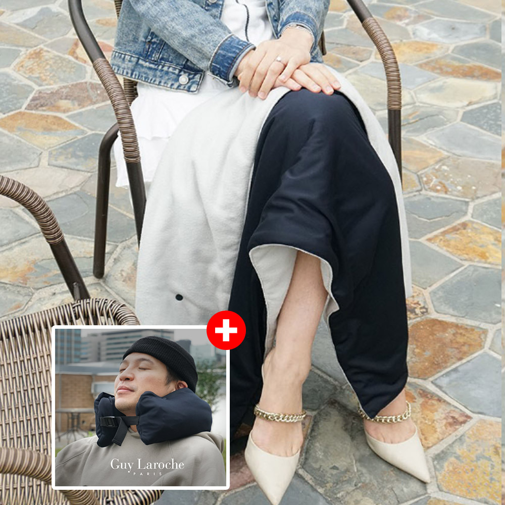 기라로쉬 무릎담요 캠핑 담요 이불 차량용 쿠션 여행용 담요 차박 목베개 필로우 선물용 - 상품 이미지