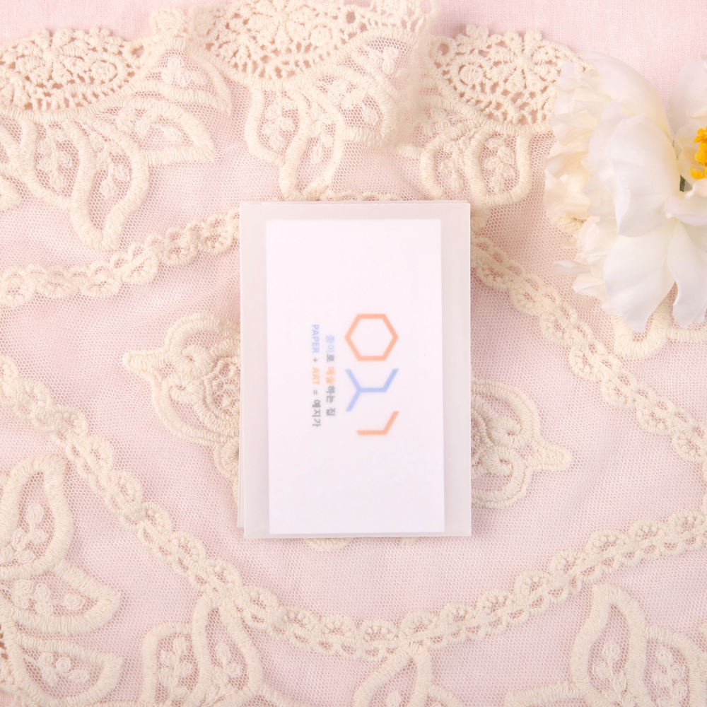 [자체 제작] 50p 세로형 미니 트레싱지 봉투 반투명 명함 증명사진 사진 사진관 트레이싱 - 상세 이미지 3
